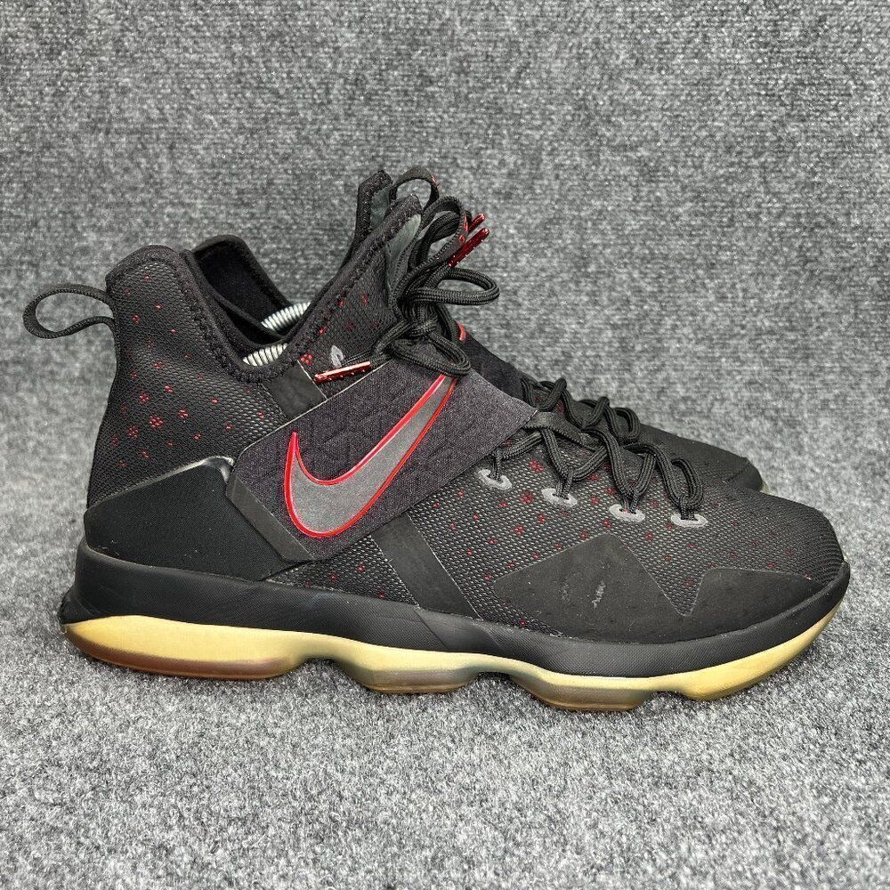 Nike Lebron 14 Bread Men's Size 12 Black‎ Red Basketball Shoes